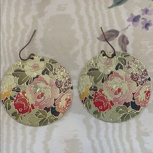 Floral Vintage Circle Earrings!